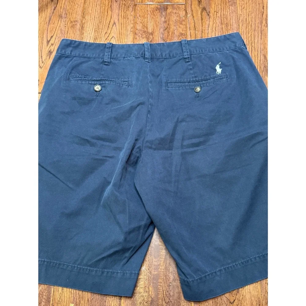 Polo Ralph Lauren‎ Boys Navy Blue Chino Shorts Size 10 Cotton Twill Pony Logo